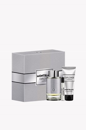 Show details for MONT BLANC EXPLORER PLATINUM MEN EDP 100ML+MINI+S/G TRAVEL SET Picture of MONT BLANC EXPLORER PLATINUM MEN EDP 100ML+MINI+S/G TRAVEL SET