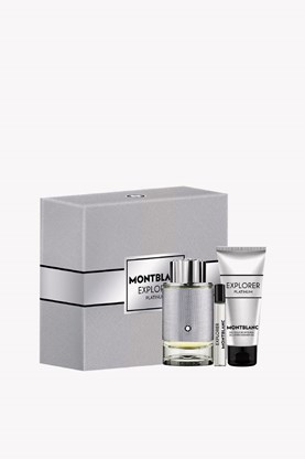 Show details for MONT BLANC EXPLORER PLATINUM EAU DE PARFUM + ALL OVER SHOWER GEL 100ML + 7.5 MINI SET Picture of MONT BLANC EXPLORER PLATINUM EAU DE PARFUM + ALL OVER SHOWER GEL 100ML + 7.5 MINI SET